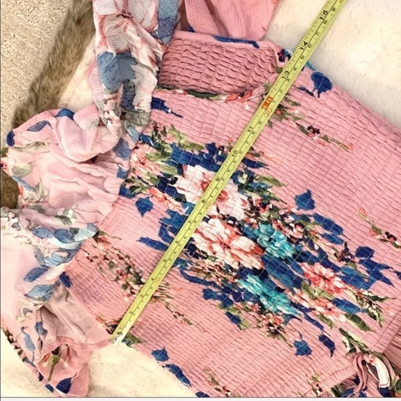 *SOLD* Off shoulder floral midi maxi dress buttons - Picture 12 of 13